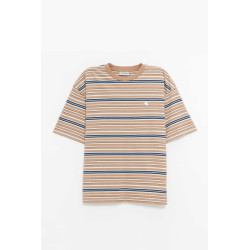 CARHARTT WIP ZANE STRIPE PEANUT ZANE T SHIRT